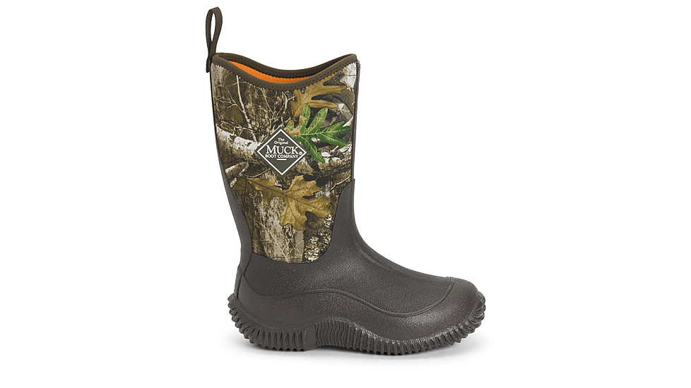 Muck Boots Hale Rubber Boots - Kids, Brown/RealTree Edge, 7, KBH-RTE-RTR-C70