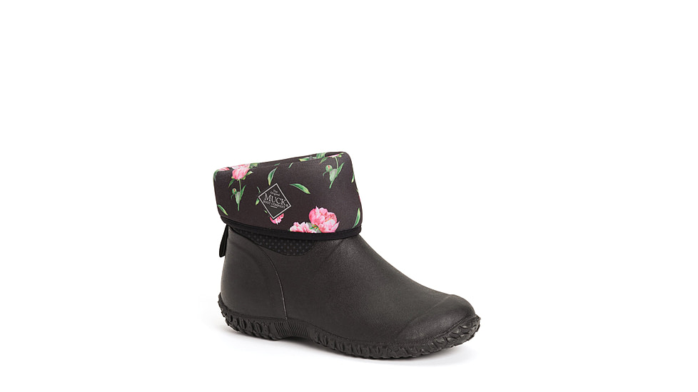 Muck Boots Muckster II Mid Boot - Women's, 5 US, Medium, Black/Gray/Roses Print, WM2-1ROS-BLK-050