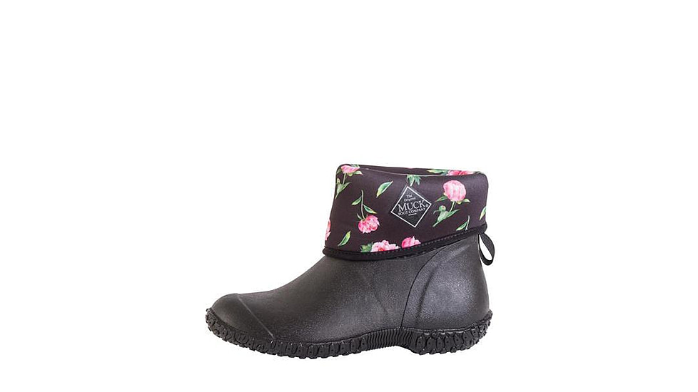 Muck Boots Muckster II Mid Boot - Women's, 5 US, Medium, Black/Gray/Roses Print, WM2-1ROS-BLK-050