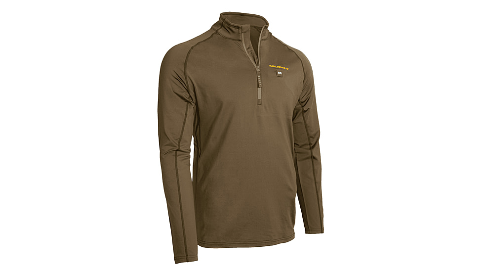 Muddy Nucleus Heated Quarter-Zip Top - Mens, Brown Clay, XL, MUD-HT-QZ-CL-XL