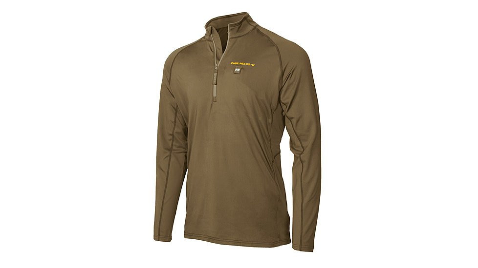 Muddy Nucleus Heated Quarter-Zip Top - Mens, Brown Clay, XL, MUD-HT-QZ-CL-XL