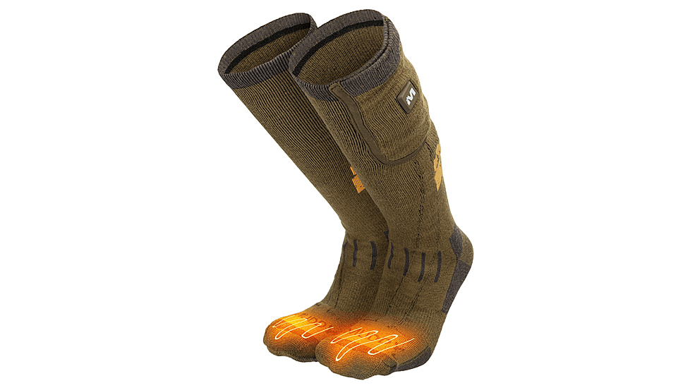 Muddy Nucleus Heated Socks - Mens, Brown Clay, LARGE/XL, MUD-HT-SOCK-CL-LXL