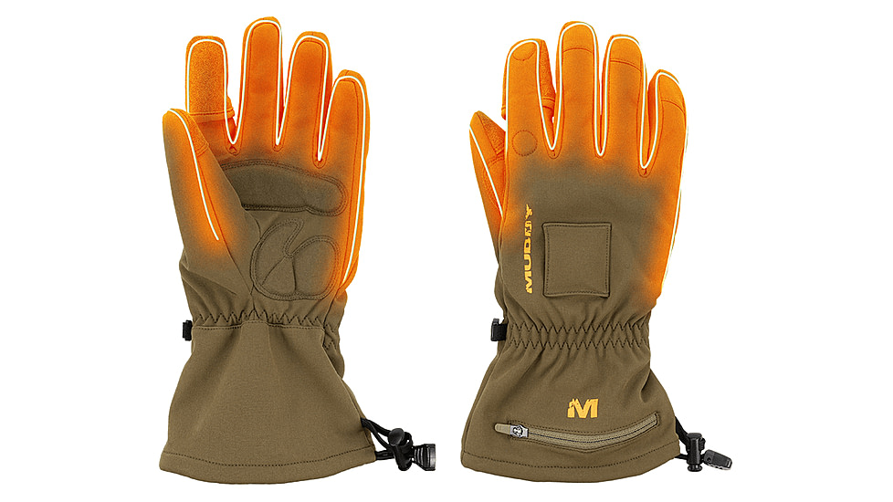 Muddy Nucleus Heated Softshell Gloves - Mens, Brown Clay, LARGE, MUD-HT-GLV-CL-L
