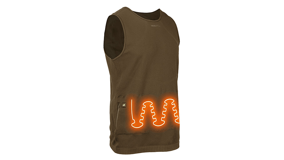 Muddy Nucleus Heated Vest - Mens, Brown Clay, LARGE, MUD-HT-VEST-CL-L