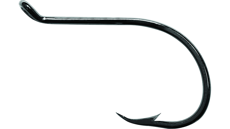Mustad Classic Beak Hook, Forged, 1X Strong, Offset, Octopus, Up Eye, Black Nickel, Size 1/0, 8 per Pack, 92553-BN-1/0-8