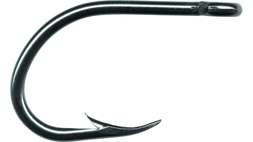 Mustad Classic O'Shaughnessy Live Bait Hook, Beak Point, Heavy Wire, Ringed Eye, Black Nickel, Size 1/0, 8 per Pack, 94151-BN-1/0-8