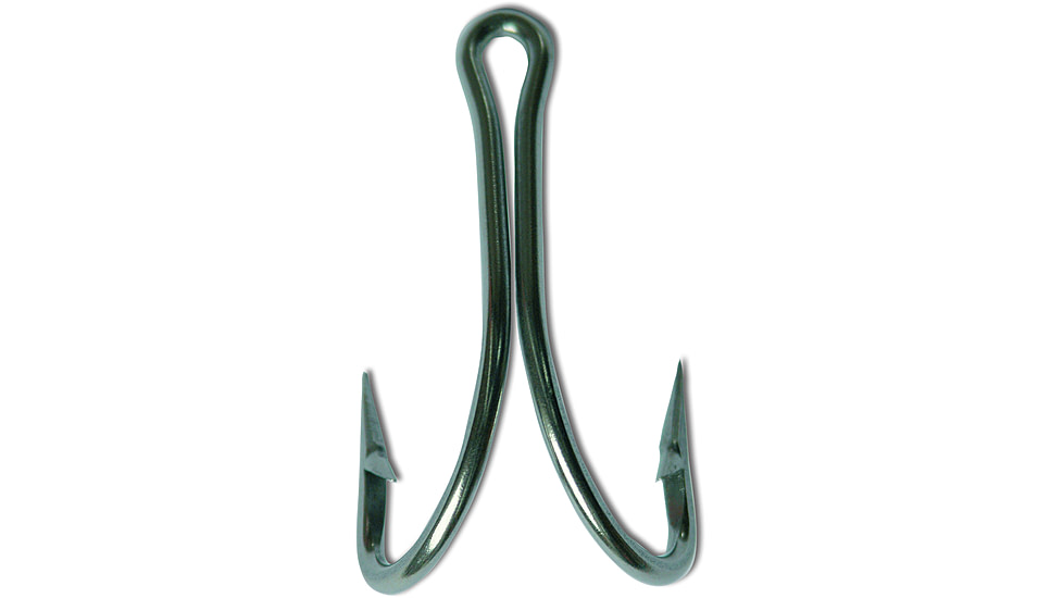 Mustad Double O'Shaughnessy Hook, Forged, 2X Strong, Ringed Eye, Dublin Point, Stainless Steel, Size 5/0, 10 per Pack, 7982HS-SS-5/0-10