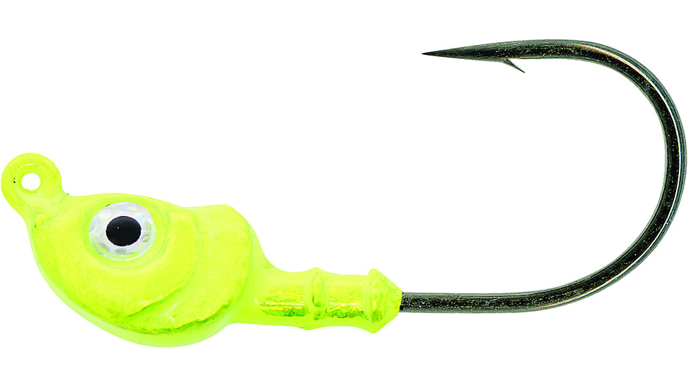 Mustad Elite Inshore Darter Jighead, 1/16 oz Chartreuse, 4/Pack, SSD786-1/16-CH-4