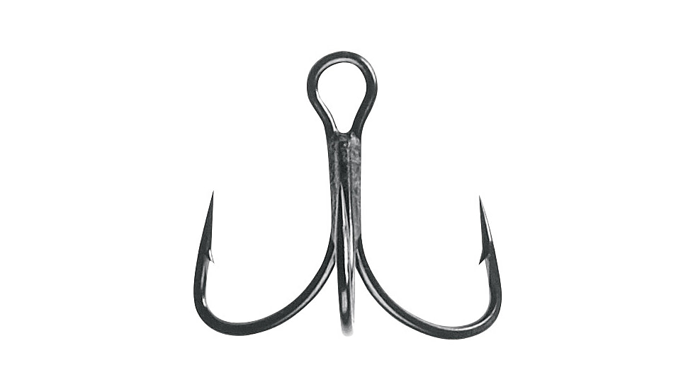 Mustad Ultrapoint KVD Elite Opti-Angle Treble Hook, Needle Point, Wide Gap, Ringed Eye, Black Nickel, Size 4, 6 per Pack, TG76NP-BN-4-6U