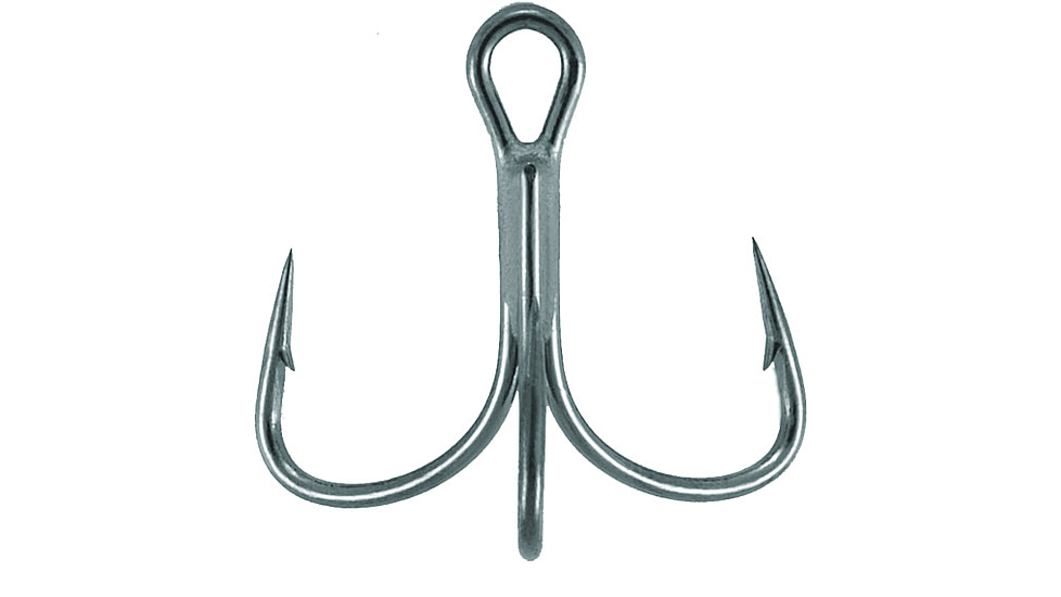 Mustad Ultrapoint KVD Elite Opti-Angle Treble Hook, Needle Point, Wide Gap, Ringed Eye, Black Nickel, Size 6, 6 per Pack, TG76NP-BN-6-6U