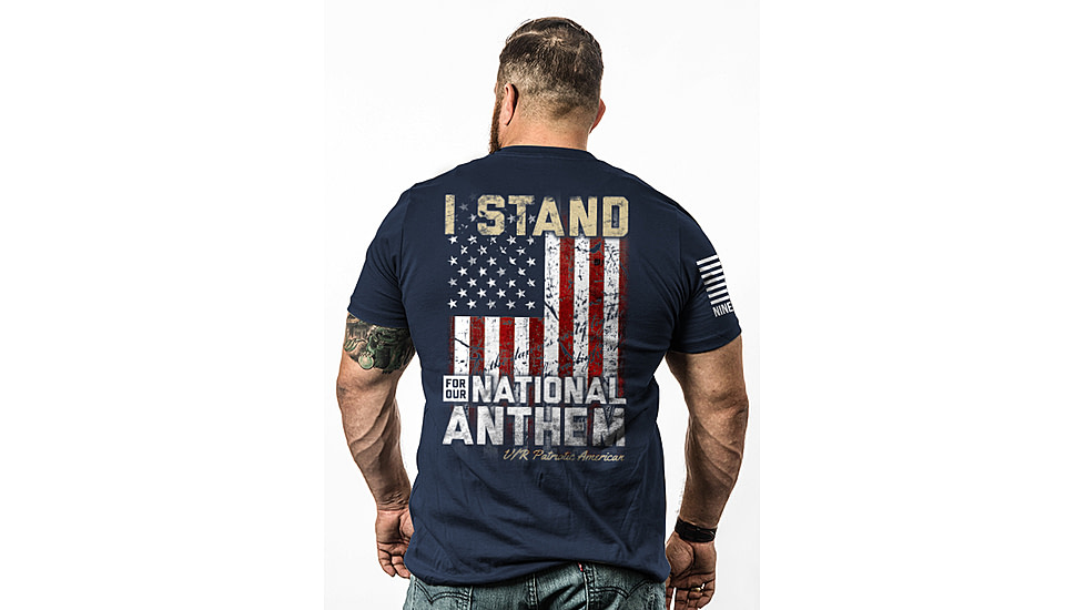 Nine Line I Stand Graphic T-Shirts - Mens, MidnightNavy, Small STANDV2-TS-MIDNIGHTNAVY-S