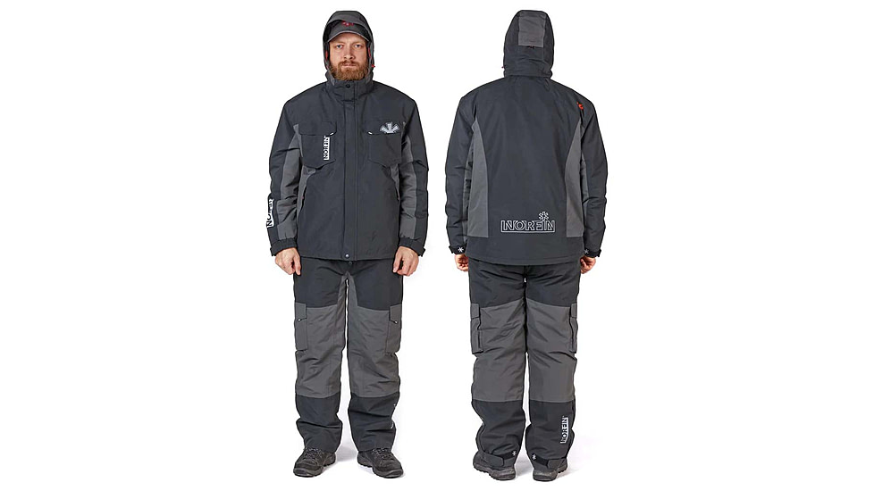 Norfin Boat Insulated Rain Bibs - Men's, Gray Black, Large, 677803-L