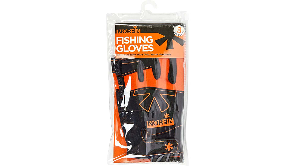 Norfin Grip 3 Cut Gloves - Mens, Orange Black, Extra Large, 703073-04XL