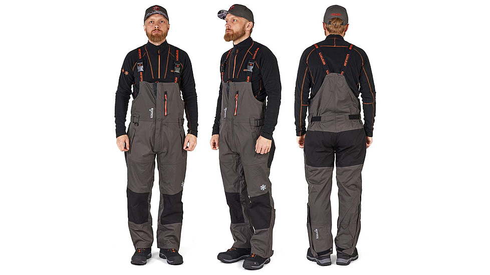 Norfin Pro Dry 3 Rain Bibs - Men's, Brown Black, 3XL, 514706-XXXL