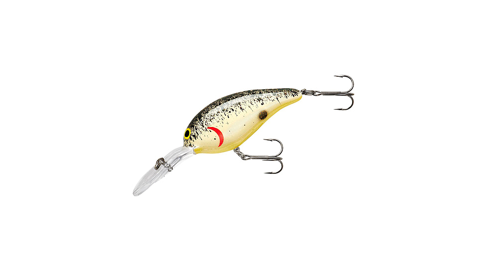 Norman Lures Deep Baby N Crankbait, 2ft, 1/4 oz, Gel-Coat, Black Splat, NMDLN139