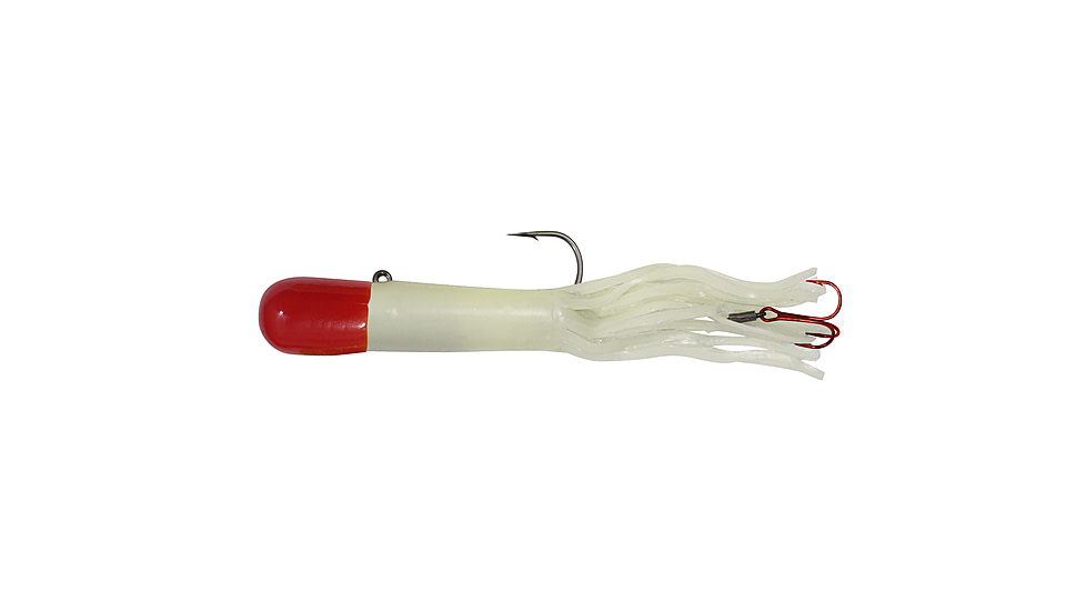 Northland Fishing Tackle Level-Head Predator Tube Lure, Lumi Glo/Red Top, 1oz, NL-LHPT8-139