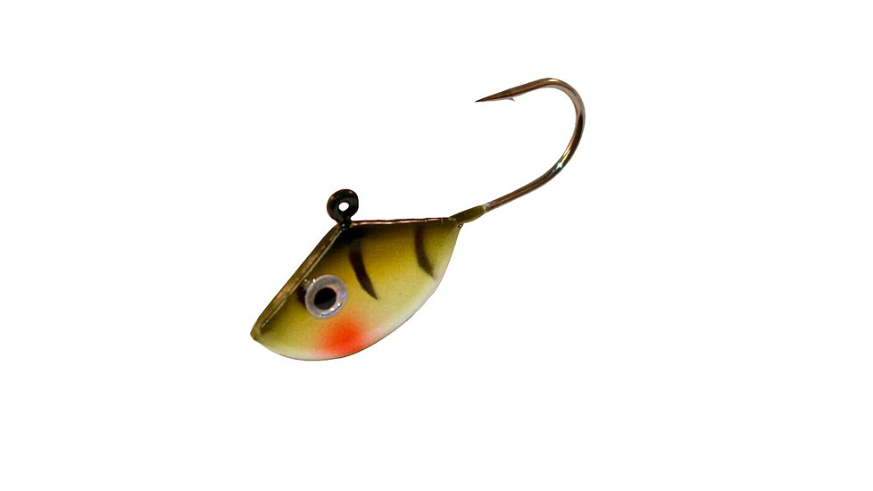 Northland Fishing Tackle UV Forage Minnow Fry Jig, Green Perch, 3/32 oz, NL-FMUVF6-23