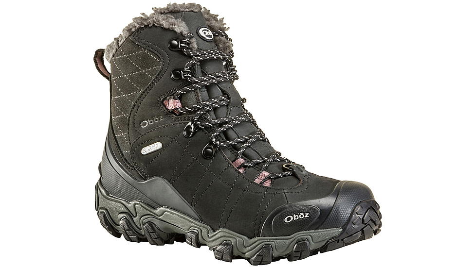Oboz Bridger 7in Insulated B-DRY Winter Shoes - Womens, Black, 6, Medium, 82202-Black-Medium-6