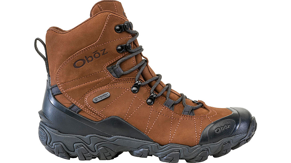 Oboz Bridger 8in Insulated Waterproof Boots - Mens, Grizzly, 10, Medium, 82001-916-10-Medium