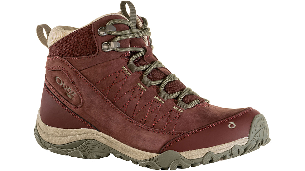 Oboz Ousel Mid B-Dry Hiking Boots - Women's, Wide, Port, 6.5, 72002-408-6.5-Wide