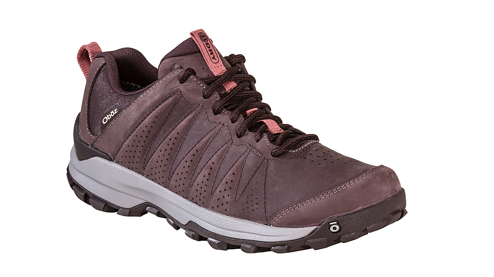 Oboz Sypes Low Leather B-DRY Hiking Shoes - Womens, Wide, Peppercorn, 6.5, 76102-PPC-6.5-Wide