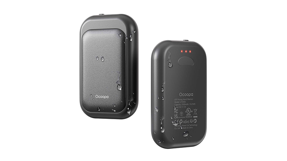 Ocoopa UT4 Young Plus Hand Warmer Rechargeable, Black on Black, UT3056-BK-BK-Plus