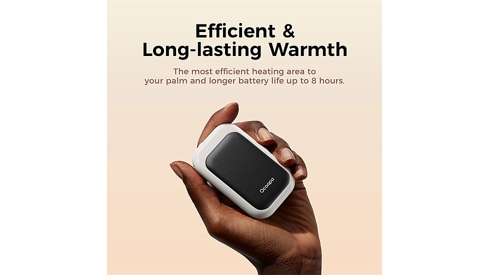 Ocoopa UT4 Young Plus Hand Warmer Rechargeable, Black on White, UT3056-BK-WH-Plus