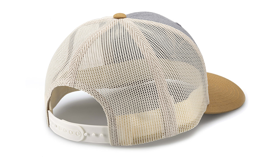 OPMOD Trucker Hat Embroidered Patch, Heather Grey/Birch/Biscuit, OPMHea Greiscuit-Heath/Bi