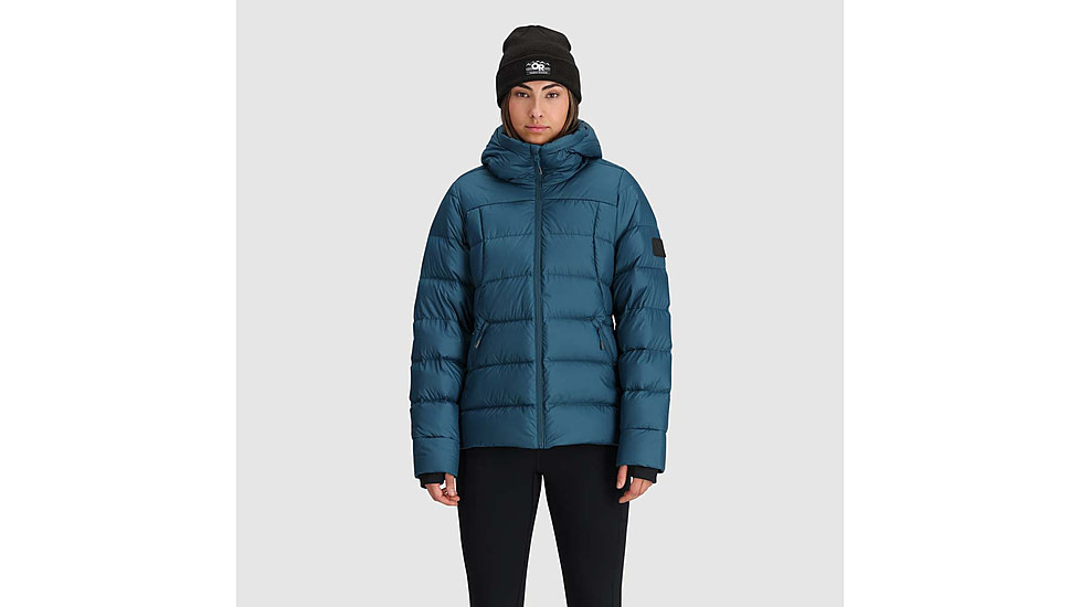 Outdoor Research Coldfront Down Hoodie - Womens, Harbor, Small, 2832022447006