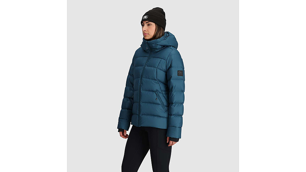 Outdoor Research Coldfront Down Hoodie - Womens, Harbor, Small, 2832022447006