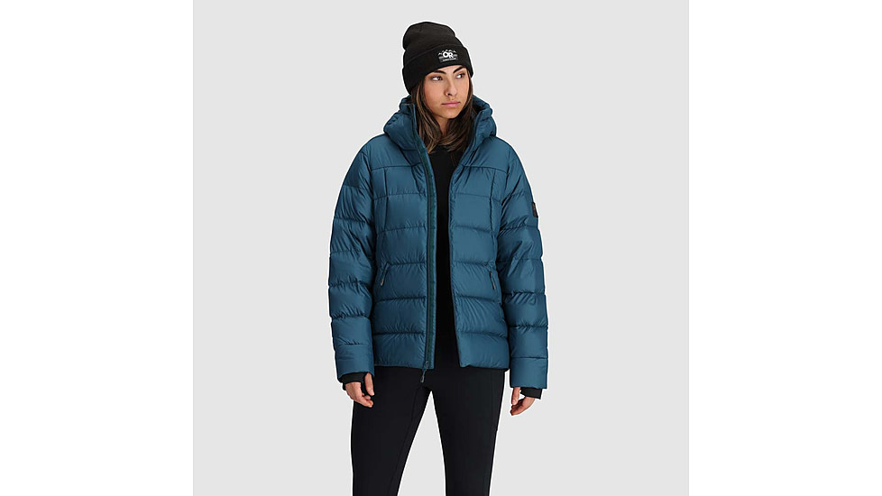 Outdoor Research Coldfront Down Hoodie - Womens, Harbor, Small, 2832022447006