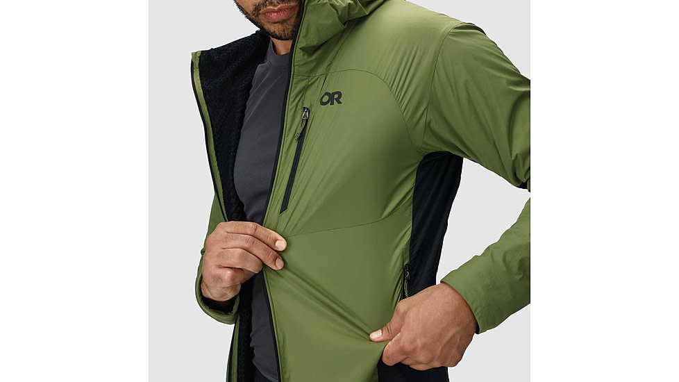 Outdoor Research Deviator Hoodie - Mens, Willow/Black, Large, 3004650749008