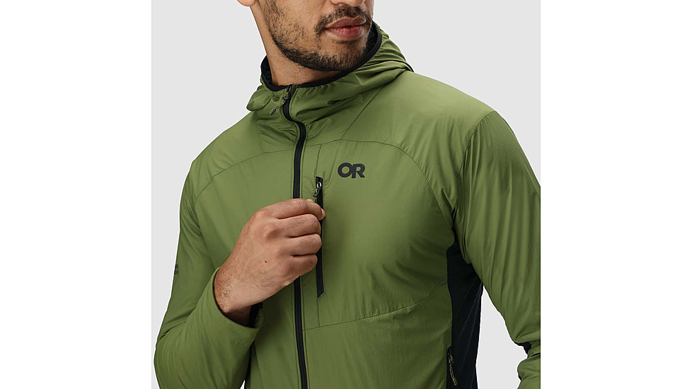 Outdoor Research Deviator Hoodie - Mens, Willow/Black, Large, 3004650749008