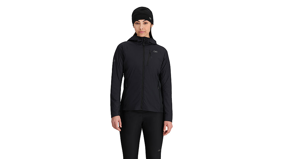 Outdoor Research Deviator Hoodie - Womens, Solid Black, Small, 3004741677-S