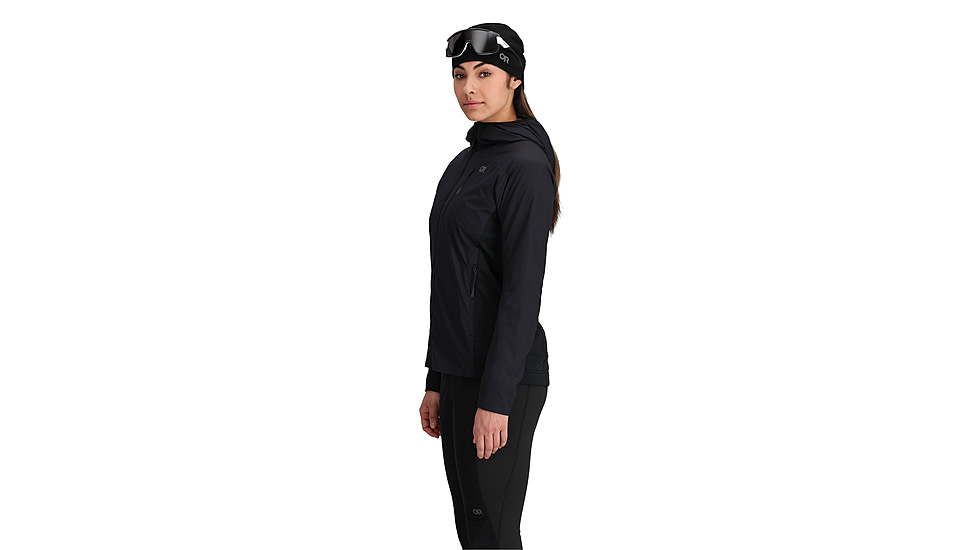Outdoor Research Deviator Hoodie - Womens, Solid Black, Small, 3004741677-S