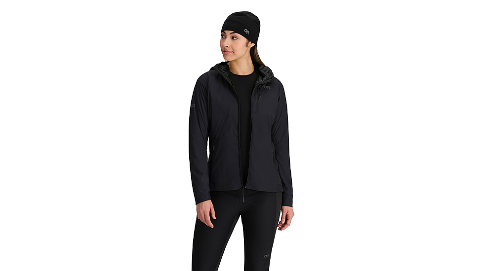 Outdoor Research Deviator Hoodie - Womens, Solid Black, Small, 3004741677-S