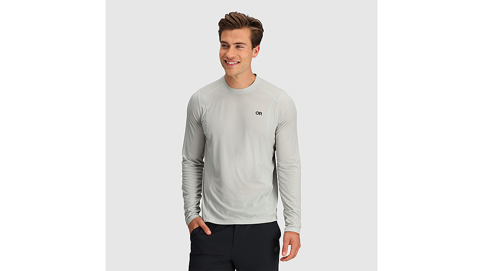 Outdoor Research Echo L/S Tee - Mens, Pebble, XL, 2876271569009