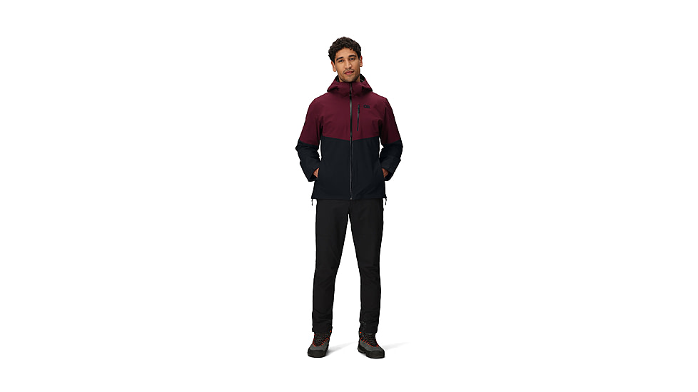 Outdoor Research Foray 3L Jacket - Mens, Winterberry/Black, Medium, 3220882942007