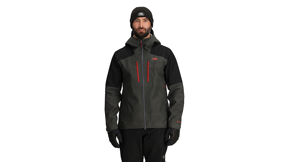 Outdoor Research Headwall Gore-Tex 3L Jacket - Mens, Storm/Black, Large, 3220921345-L