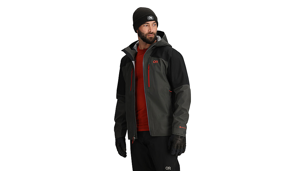 Outdoor Research Headwall Gore-Tex 3L Jacket - Mens, Storm/Black, Large, 3220921345-L