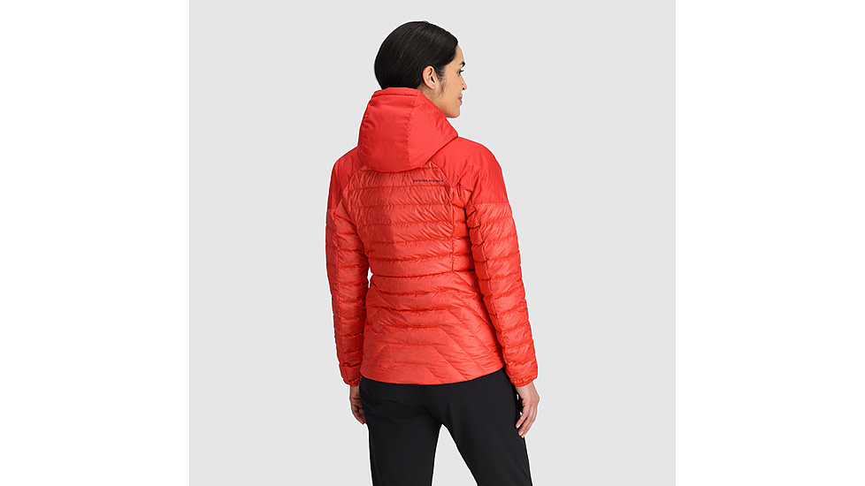 Outdoor Research Helium Down Hoodie Jacket - Womens, Sunrise, S, 2775912760006