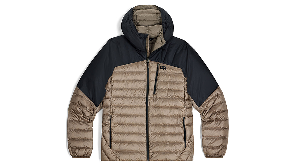 Outdoor Research Helium Down Hoodie - Mens, Sable/Black, Large, 2775722957008