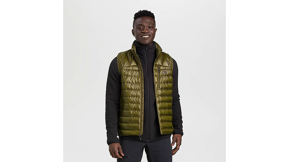 Outdoor Research Helium Down Vest - Mens, Loden, Small, 2775741943-S