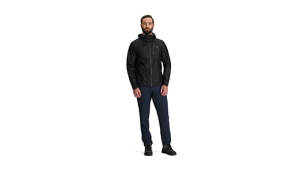 Outdoor Research Helium Rain Jacket - Mens, Black, S, 3224020001006