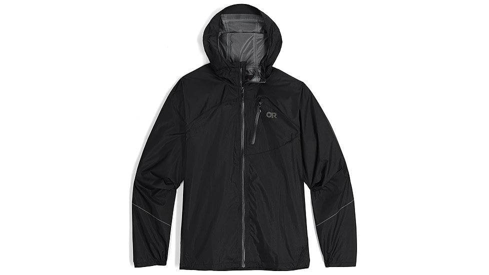 Outdoor Research Helium Rain Jacket - Mens, Black, S, 3224020001006