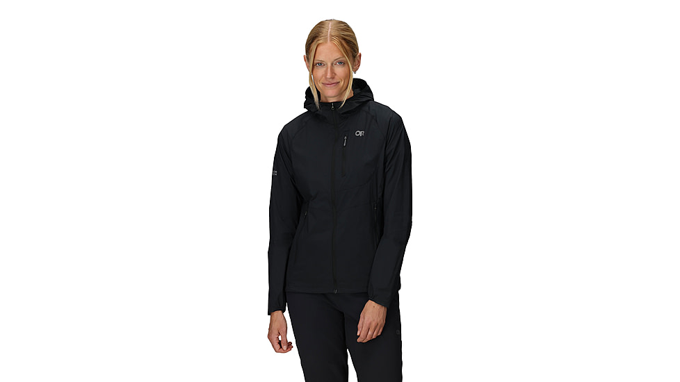 Outdoor Research Shadow Wind Hoodie - Womens, Black, Extra Large, 3009000001009