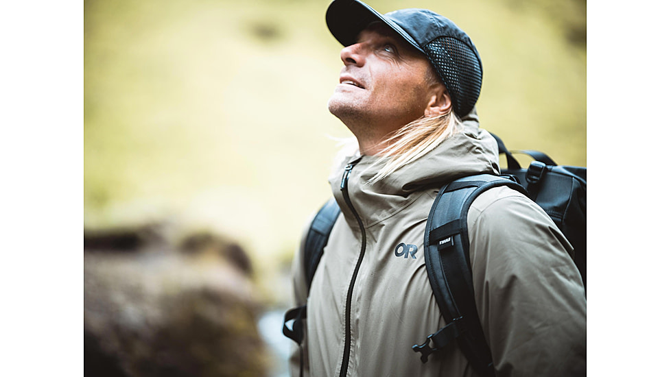 Outdoor Research Stratoburst Stretch Rain Jacket - Mens, Ranger Green, Small, 3008932288006