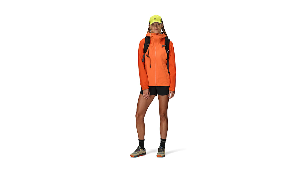 Outdoor Research Stratoburst Stretch Rain Jacket - Womens, Spice/Zest, Large, 3008942839-L