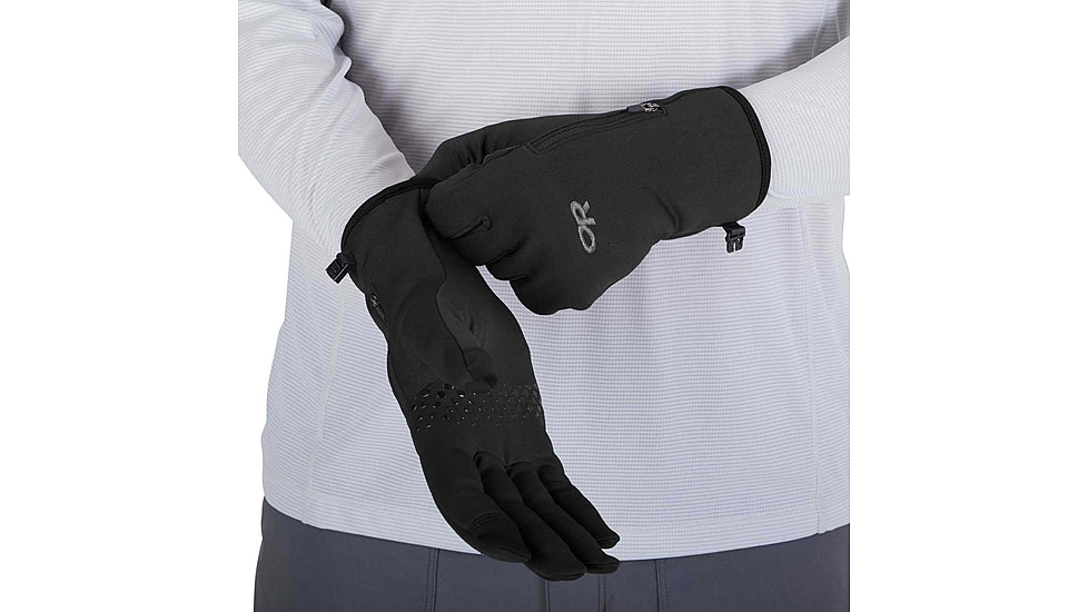 Outdoor Research Versaliner Sensor Gloves - Mens, Black, Large, 2766090001008