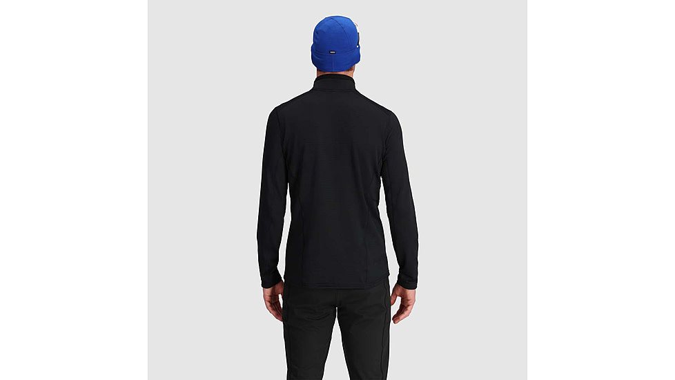 Outdoor Research Vigor Grid Fleece Half Zip - Mens, Black, Extra Large, 3005010001009